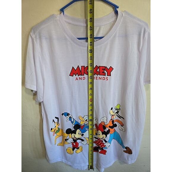 Disney Mickey Mouse and Friends Juniors Knit Top-White XXL -19 NEW - Picture 8 of 9